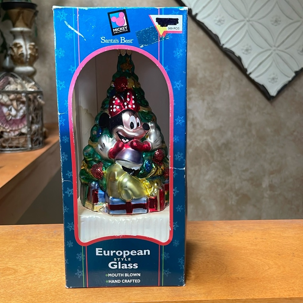 Vintage Disney Santa’s Best Minnie Mouse Ornament